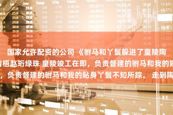 国家允许配资的公司 《驸马和丫鬟躲进了皇陵陶俑那就烧了陪葬》裴清梧赵珩绿珠 皇陵竣工在即，负责督建的驸马和我的贴身丫鬟不知所踪。 走到陶