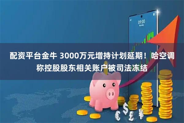 配资平台金牛 3000万元增持计划延期！哈空调称控股股东相关账户被司法冻结